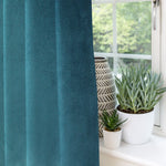 Charger l'image dans la galerie, McAlister Textiles Matt Blue Teal Velvet Curtains Tailored Curtains