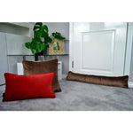 Charger l'image dans la galerie, McAlister Textiles Matt Rust Red Orange Piped Velvet Cushion Cushions and Covers