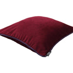 Charger l'image dans la galerie, McAlister Textiles Matt Wine Red Contrast Piped Velvet Cushion Cushions and Covers