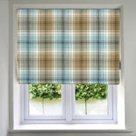 Charger l'image dans la galerie, McAlister Textiles Angus Duck Egg Blue Tartan Roman Blind mws_apo_generated