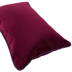 Charger l'image dans la galerie, McAlister Textiles Matt Wine Red Contrast Piped Velvet Cushion Cushions and Covers