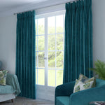 Charger l'image dans la galerie, McAlister Textiles Matt Blue Teal Velvet Curtains mws_apo_generated