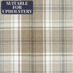 Charger l'image dans la galerie, McAlister Textiles Angus Beige Cream Tartan Check Curtain Fabric Fabrics