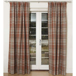 Charger l'image dans la galerie, McAlister Textiles Heritage Tartan Burnt Orange + Grey Curtain Fabric Fabrics