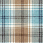 Charger l'image dans la galerie, McAlister Textiles Angus Duck Egg Blue Tartan Check Curtain Fabric Fabrics
