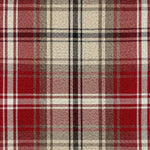 Charger l'image dans la galerie, McAlister Textiles Angus Red + White Tartan Check Curtain Fabric Fabrics