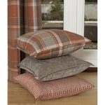 Charger l'image dans la galerie, McAlister Textiles Heritage Tartan Burnt Orange + Grey Curtain Fabric Fabrics