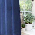 Charger l'image dans la galerie, McAlister Textiles Matt Navy Blue Velvet Curtains Tailored Curtains