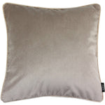 Charger l'image dans la galerie, McAlister Textiles Matt Beige Mink Contrast Piped Velvet Cushion Cushions and Covers