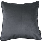 Charger l'image dans la galerie, McAlister Textiles Matt Charcoal Grey Contrast Piped Velvet Cushion Cushions and Covers