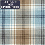 Charger l'image dans la galerie, McAlister Textiles Angus Duck Egg Blue Tartan Check Curtain Fabric Fabrics