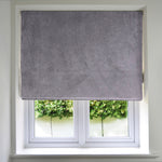 Charger l'image dans la galerie, McAlister Textiles Matt Soft Silver Velvet Roman Blind Roman Blinds