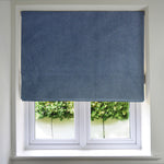 Charger l'image dans la galerie, McAlister Textiles Matt Petrol Blue Velvet Roman Blind Roman Blinds