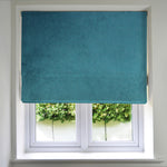 Charger l'image dans la galerie, McAlister Textiles Matt Blue Teal Velvet Roman Blind mws_apo_generated
