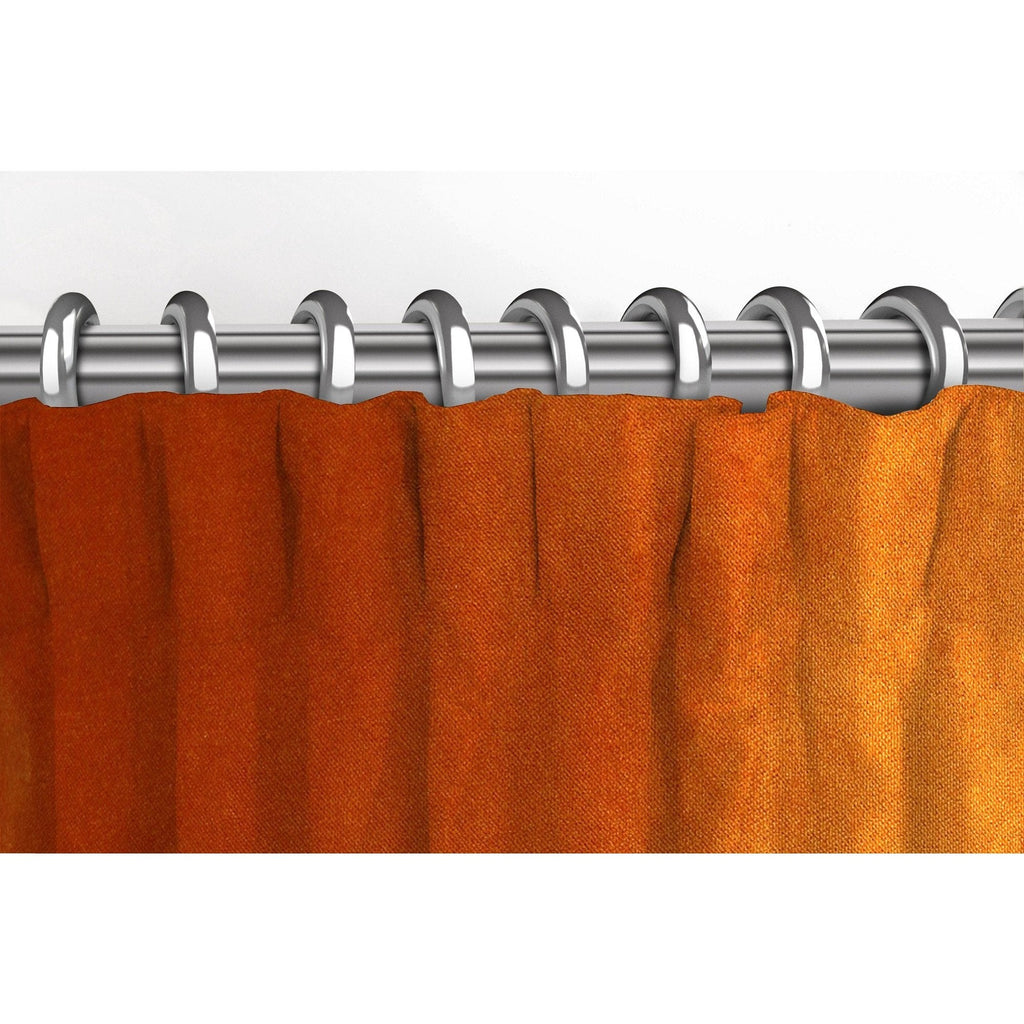 McAlister Textiles Matt Burnt Orange Velvet Curtains Tailored Curtains 