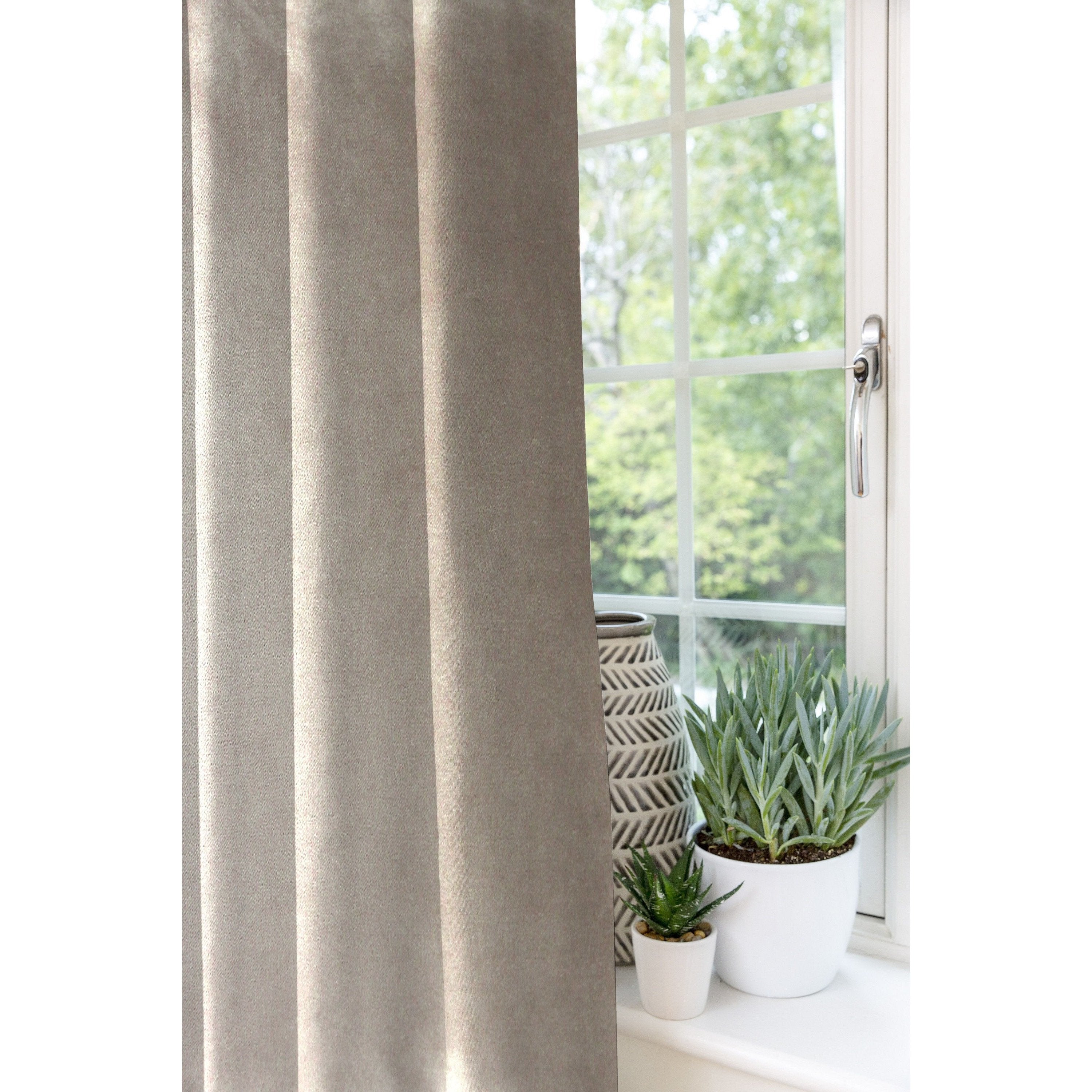 McAlister Textiles Matt Beige Mink Velvet Curtains Curtains & Drapes 