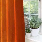 Charger l&#39;image dans la galerie, McAlister Textiles Matt Burnt Orange Velvet Curtains Tailored Curtains 
