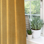 Charger l&#39;image dans la galerie, McAlister Textiles Matt Ochre Yellow Velvet Curtains Tailored Curtains 
