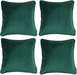 Charger l&#39;image dans la galerie, McAlister Textiles Matt Emerald Green Velvet 43cm x 43cm Piped Cushion Sets Cushions and Covers 
