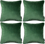 Charger l&#39;image dans la galerie, McAlister Textiles Matt Moss Green Velvet 43cm x 43cm Piped Cushion Sets Cushions and Covers 
