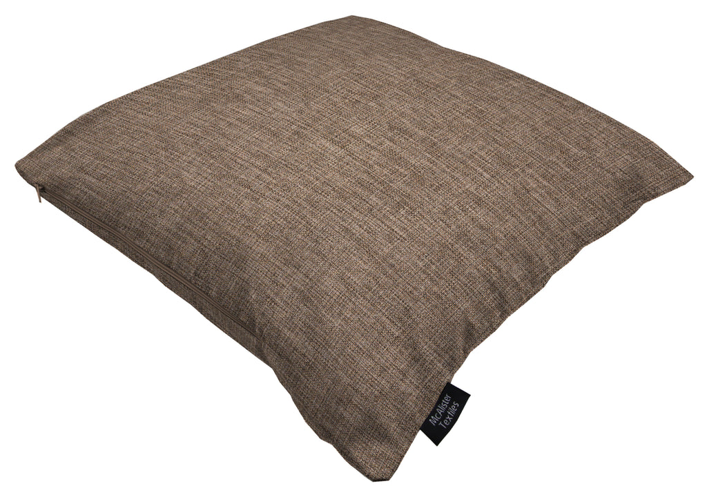 McAlister Textiles Albany Chocolate Brown Woven Cushion Cushions and Covers 