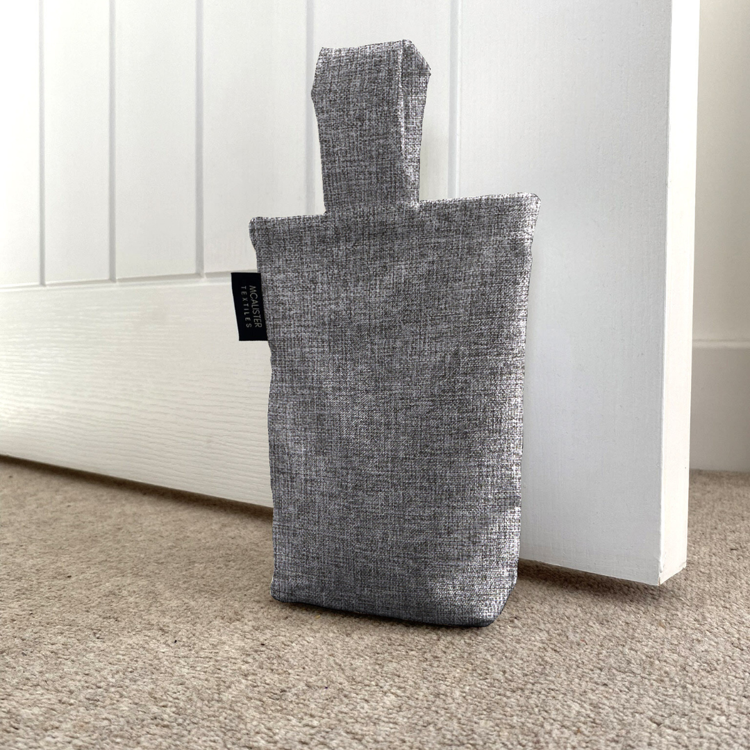 McAlister Textiles Albany Charcoal Doorstop Doorstops 