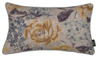 Charger l&#39;image dans la galerie, McAlister Textiles Blooma Blue, Grey and Ochre Floral Cushion Cushions and Covers 
