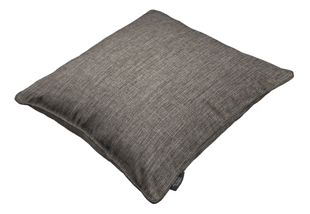 McAlister Textiles Capri Charcoal Piped Cushion Cushions and Covers 