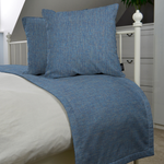 Charger l&#39;image dans la galerie, McAlister Textiles Capri Mid Blue Bed Runners Throws and Runners 
