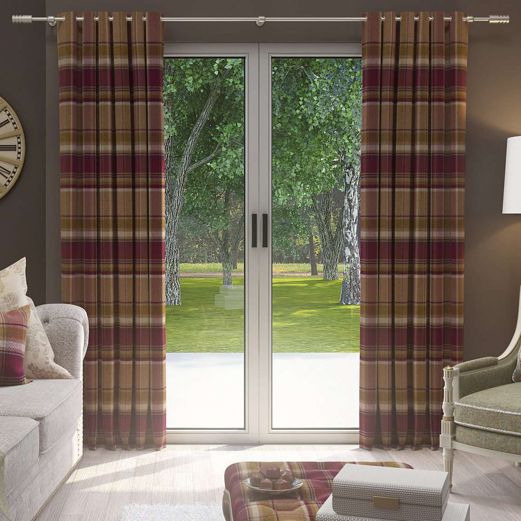 McAlister Textiles Heritage Purple + Green Tartan Curtains mw_product_option_cloned 