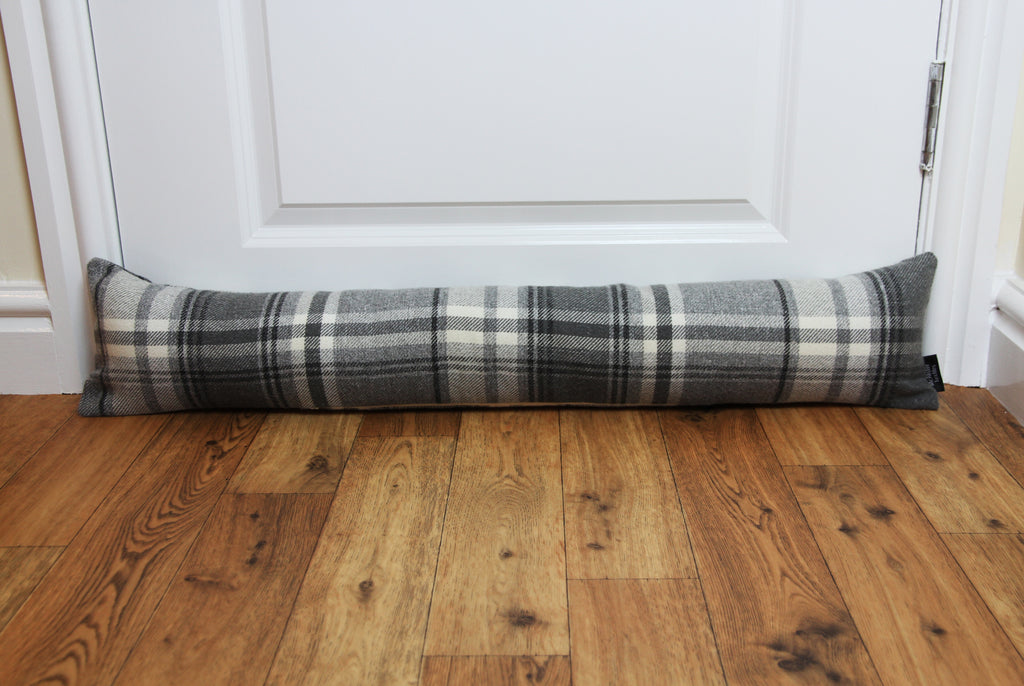 McAlister Textiles Heritage Charcoal Grey Tartan Draught Excluder Draught Excluders 