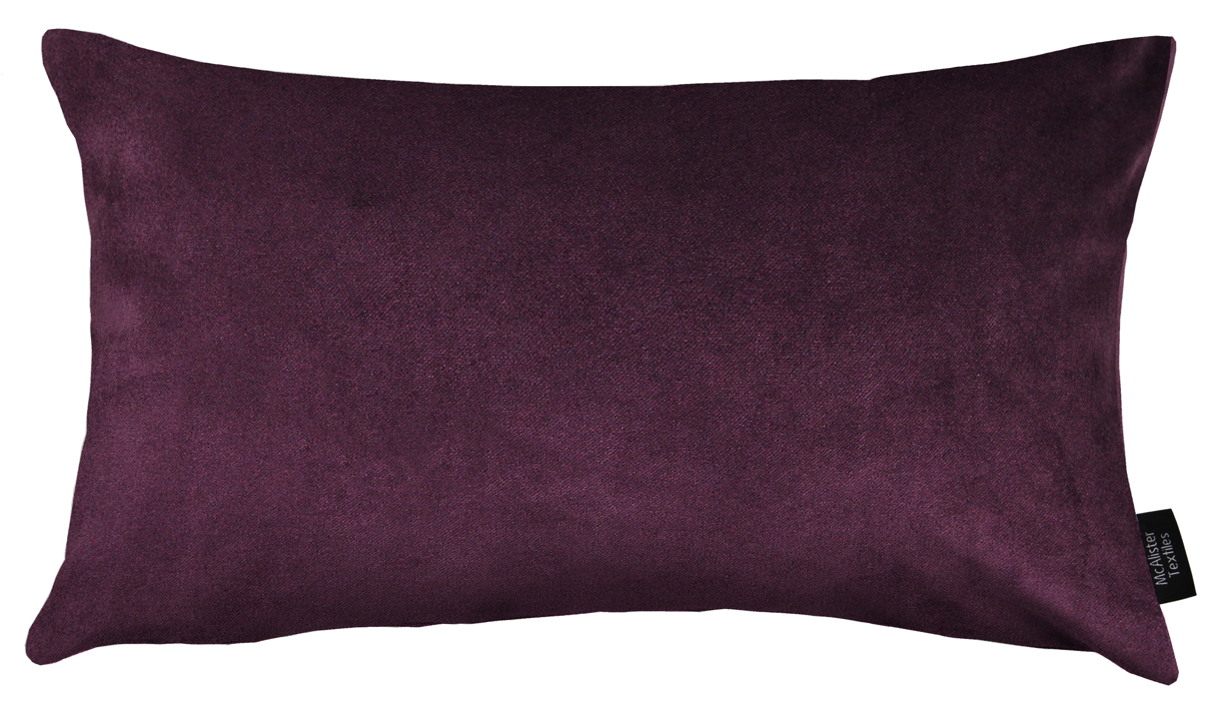 McAlister Textiles Matt Aubergine Purple Velvet Modern Look Plain Cushion Cushions and Covers 