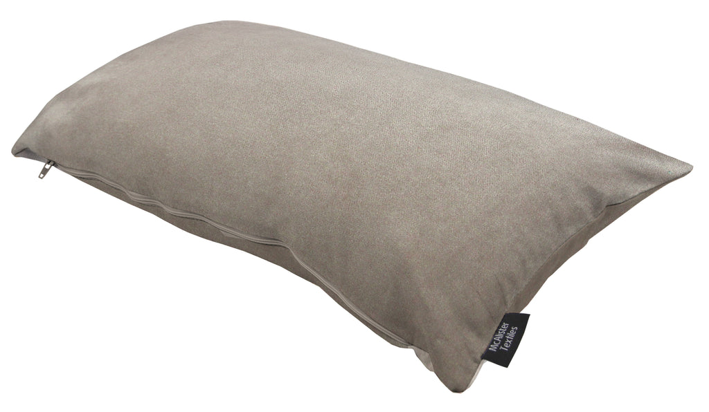 McAlister Textiles Matt Beige Velvet Modern Look Plain Cushion Cushions and Covers 