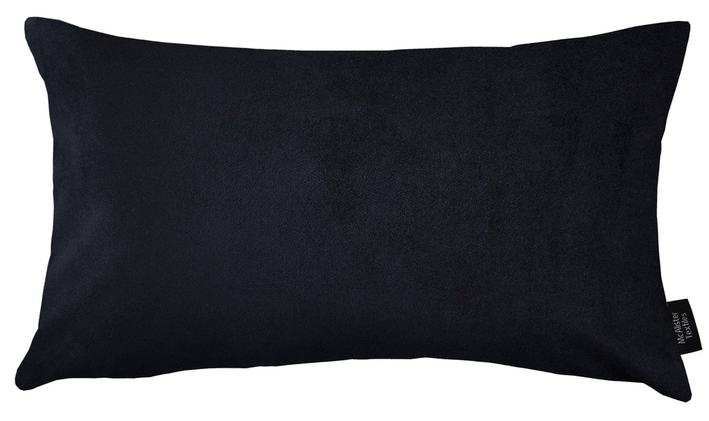 McAlister Textiles Matt Black Velvet Modern Look Plain Cushion Cushions and Covers 