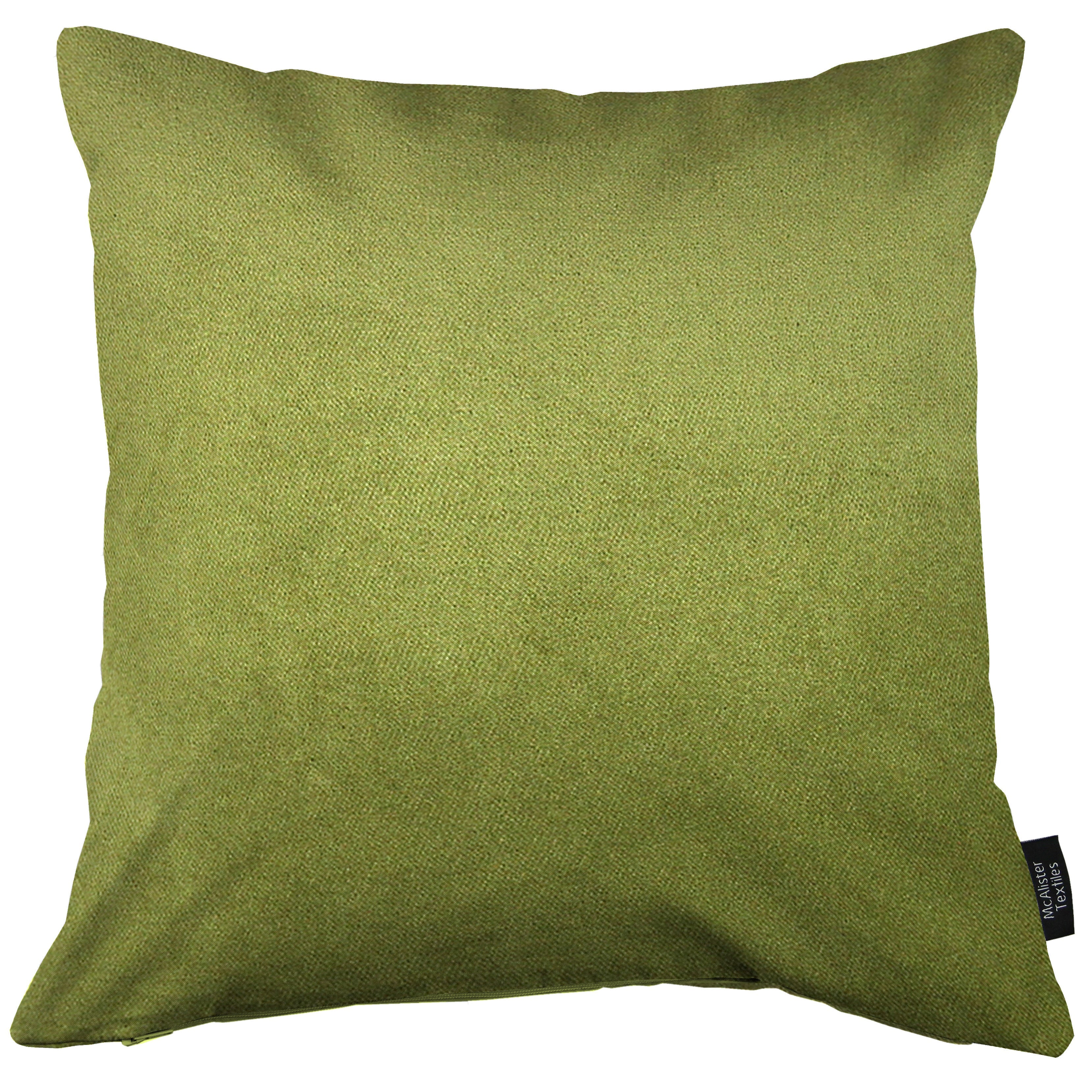 McAlister Textiles Matt Fern Green Velvet Modern Look Plain Cushion Cushions and Covers 