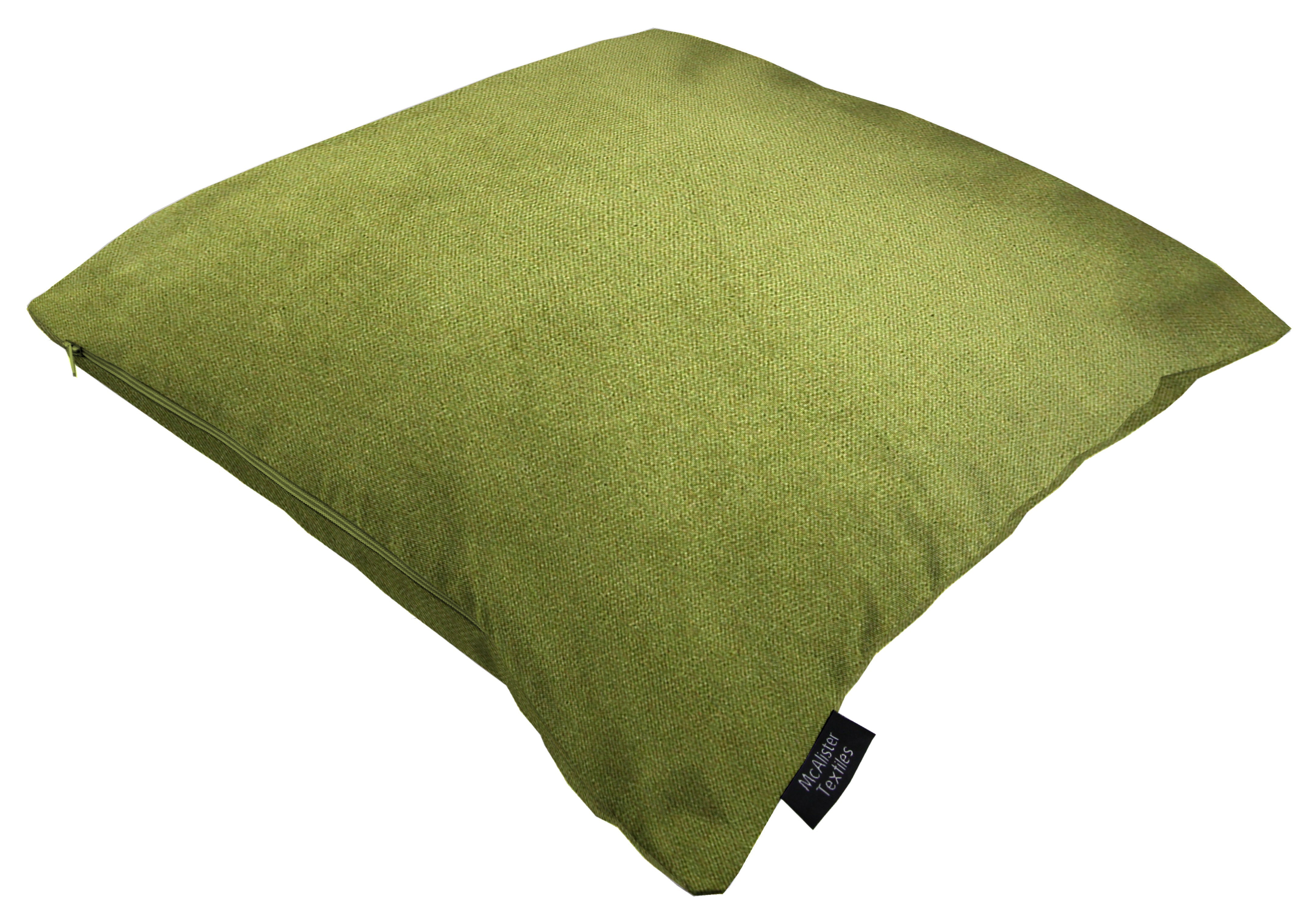 McAlister Textiles Matt Fern Green Velvet Modern Look Plain Cushion Cushions and Covers 