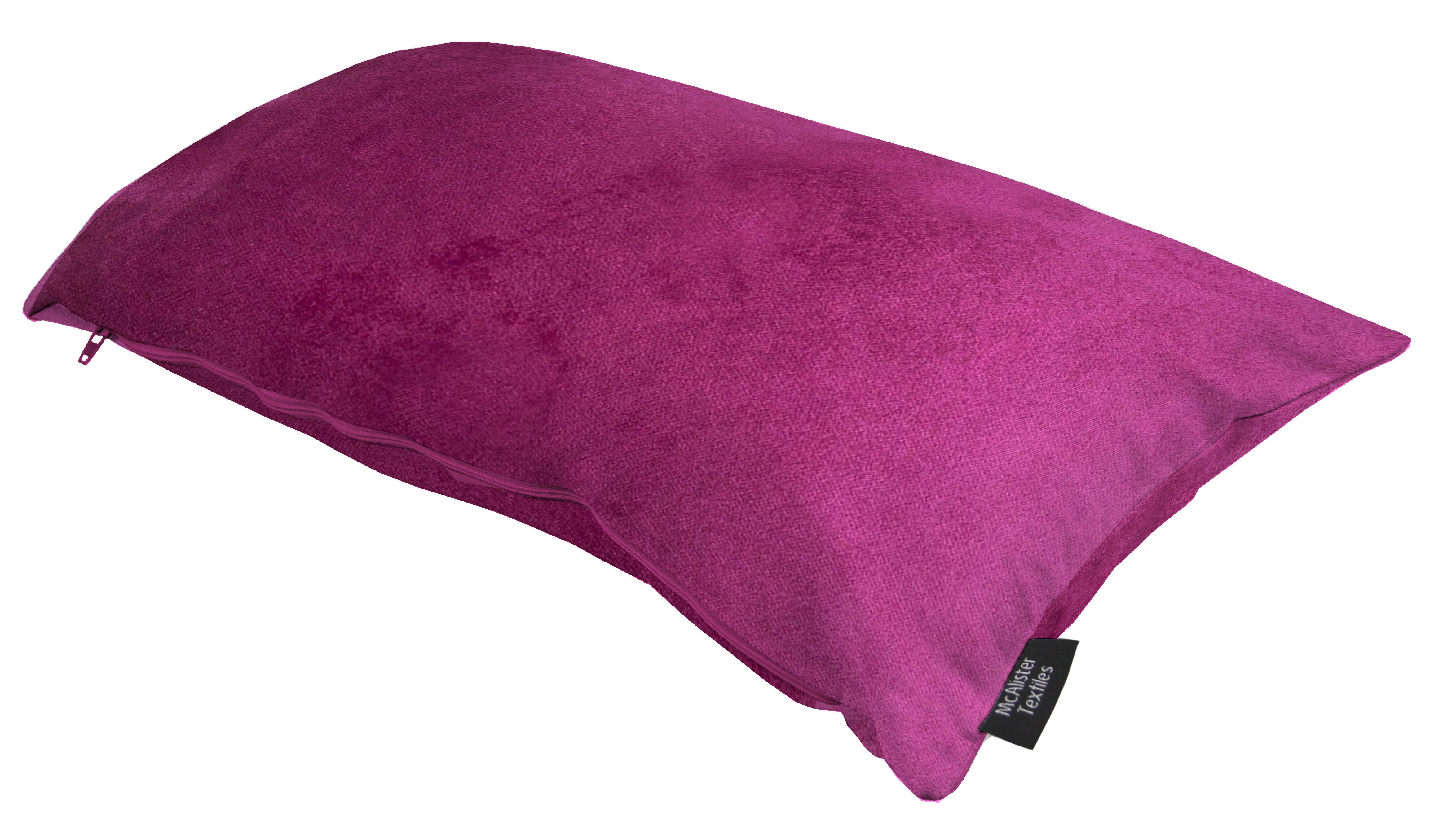 McAlister Textiles Matt Fuchsia Velvet Modern Look Plain Cushion Cushions and Covers 