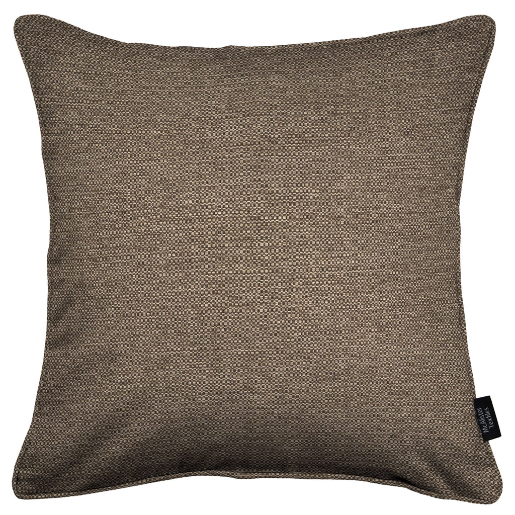 McAlister Textiles Roma Brown Piped Cushion Cushions and Covers 