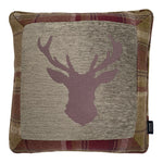Charger l&#39;image dans la galerie, McAlister Textiles Stag Purple + Green Tartan Cushion Cushions and Covers Cover Only 
