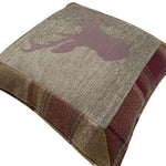 Charger l&#39;image dans la galerie, McAlister Textiles Stag Purple + Green Tartan 43cm x 43cm Cushion Set Cushions and Covers 
