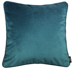 Charger l&#39;image dans la galerie, McAlister Textiles Matt Blue Teal Velvet 43cm x 43cm Piped Cushion Sets Cushions and Covers 
