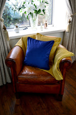 Charger l&#39;image dans la galerie, McAlister Textiles Matt Ochre Yellow Velvet 43cm x 43cm Piped Cushion Sets Cushions and Covers 
