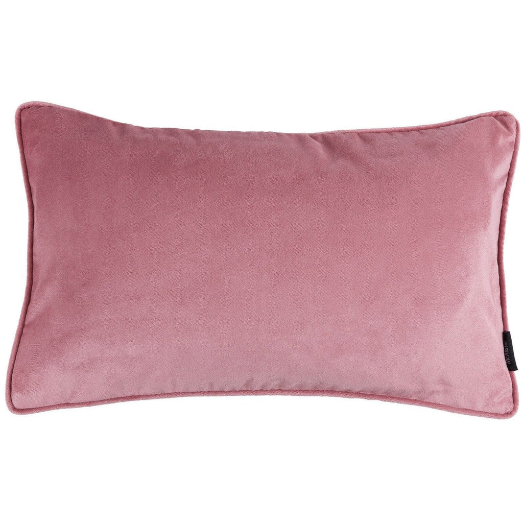 McAlister Textiles Matt Blush Pink Piped Velvet Cushion Cushions and Covers 