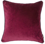 Charger l&#39;image dans la galerie, McAlister Textiles Matt Wine Red Velvet 43cm x 43cm Contrast Piped Cushion Sets Cushions and Covers 
