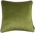 Charger l&#39;image dans la galerie, McAlister Textiles Matt Lime Green Velvet 43cm x 43cm Piped Cushion Sets Cushions and Covers 
