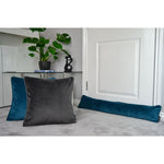 Charger l&#39;image dans la galerie, McAlister Textiles Matt Charcoal Grey Contrast Piped Velvet Cushion Cushions and Covers 
