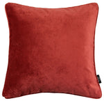 Charger l&#39;image dans la galerie, McAlister Textiles Matt Rust Red Orange Velvet 43cm x 43cm Piped Cushion Sets Cushions and Covers 
