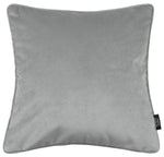 Charger l&#39;image dans la galerie, McAlister Textiles Matt Dove Grey Velvet 43cm x 43cm Piped Cushion Sets Cushions and Covers 
