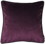 Charger l&#39;image dans la galerie, McAlister Textiles Matt Aubergine Purple Velvet 43cm x 43cm Piped Cushion Sets Cushions and Covers 
