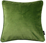 Charger l&#39;image dans la galerie, McAlister Textiles Matt Fern Green Velvet 43cm x 43cm Piped Cushion Sets Cushions and Covers 
